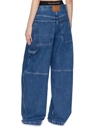 Back View - Click To Enlarge - ALEXANDERWANG - Oversized Elasticated Boxer Brief Waist Jeans