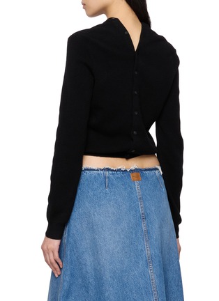 Back View - Click To Enlarge - ALEXANDERWANG - Continous Placket Knit Cardigan