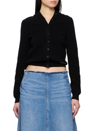 Main View - Click To Enlarge - ALEXANDERWANG - Continous Placket Knit Cardigan