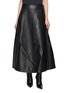 ALEXANDERWANG Low Waist Leather Midi Circle Skirt