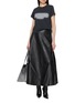 Figure View - Click To Enlarge - ALEXANDERWANG - Low Waist Leather Midi Circle Skirt