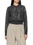 ALEXANDERWANG Crystal Hotfix Argyle Cardigan