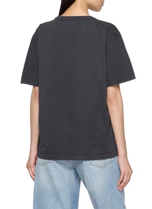 Back View - Click To Enlarge - ALEXANDERWANG - Crystal Hotfix Logo Cotton Jersey T-Shirt