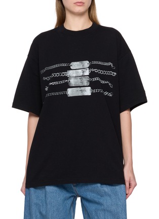 Main View - Click To Enlarge - ALEXANDERWANG - Chain Graphic Cotton T-Shirt