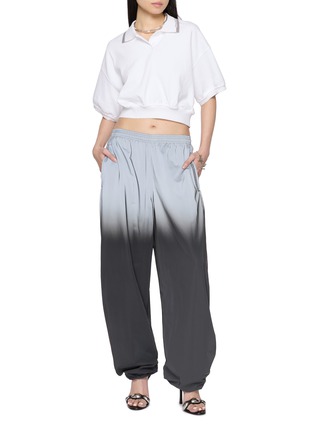 Figure View - Click To Enlarge - ALEXANDERWANG - Reflective Gradient Elasticated Waist Track Pants