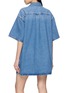 Back View - Click To Enlarge - ALEXANDERWANG - Boxy Cotton Denim Shirt Dress