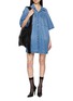 Figure View - Click To Enlarge - ALEXANDERWANG - Boxy Cotton Denim Shirt Dress