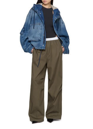 Figure View - Click To Enlarge - ALEXANDERWANG - Logo Elastic Waist Pants