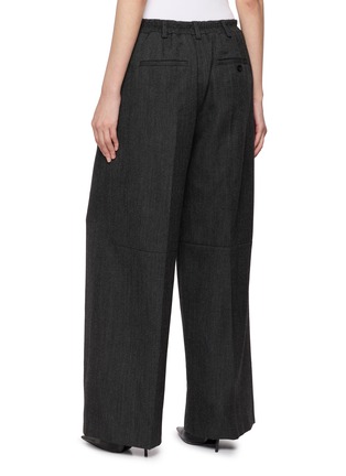 Back View - Click To Enlarge - ALEXANDERWANG - Elasticated Waistband Wool Tailored Pants