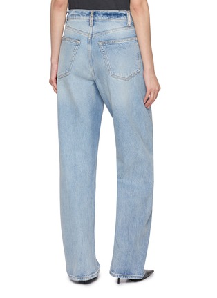 Back View - Click To Enlarge - ALEXANDERWANG - Crystal Belt Loop Cotton Denim Jeans
