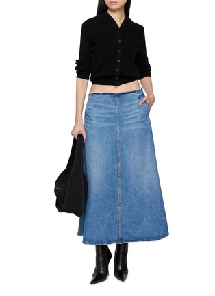 Figure View - Click To Enlarge - ALEXANDERWANG - A-Line Denim Midi Skirt