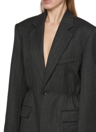  - ALEXANDERWANG - Oversized Ruched Waist Wool Twill Blazer