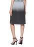 Back View - Click To Enlarge - ALEXANDERWANG - Reflective Midi Skirt