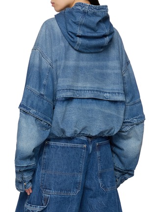 Back View - Click To Enlarge - ALEXANDERWANG - Cropped Cargo Denim Jacket