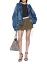Figure View - Click To Enlarge - ALEXANDERWANG - Logo Elastic Waist Mini Skirt