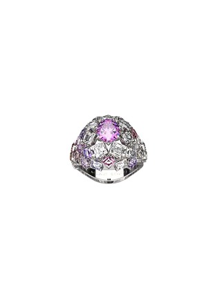 Main View - Click To Enlarge - MING SONG HAUTE JOAILLERIE - Cosmic Kaleidoscope Platinum Pink Sapphire Diamond Ring — HK 13