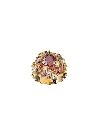 Main View - Click To Enlarge - MING SONG HAUTE JOAILLERIE - Cosmic Kaleidoscope Red Queen 18K Gold Ruby Diamond Ring — HK 13