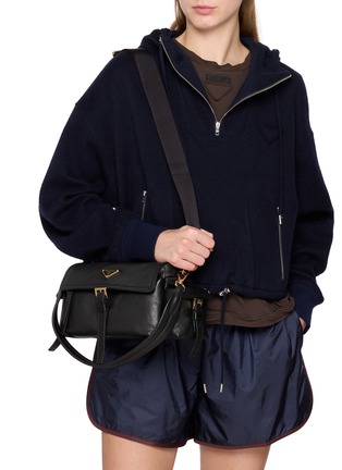 Front View - Click To Enlarge - PRADA - Small Explore Leather Shoulder Bag