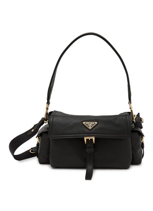 Main View - Click To Enlarge - PRADA - Small Explore Leather Shoulder Bag