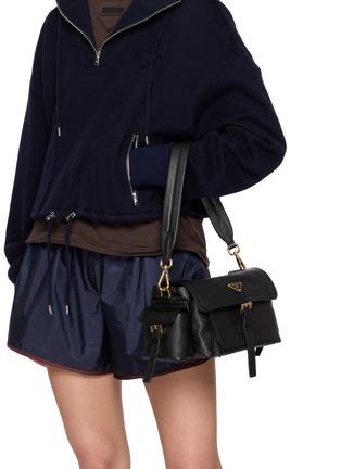 Figure View - Click To Enlarge - PRADA - Small Explore Leather Shoulder Bag
