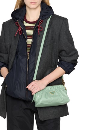 Figure View - Click To Enlarge - PRADA - Nappa Small Leather Shoulder Bag