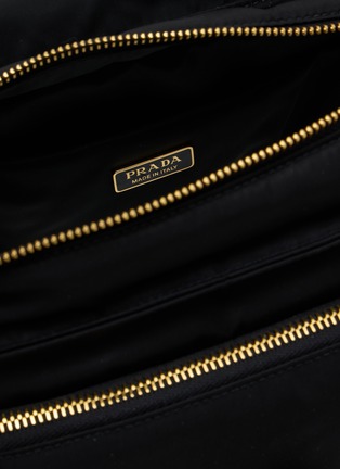 Detail View - Click To Enlarge - PRADA - Small Explore Re-Nylon Leather Shoulder Bag