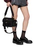 Front View - Click To Enlarge - PRADA - Small Explore Re-Nylon Leather Shoulder Bag