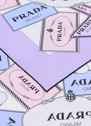 Detail View - Click To Enlarge - PRADA - Printed Silk Twill Scarf