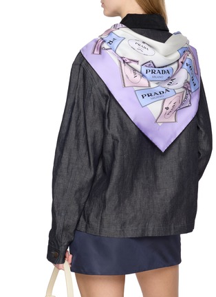Figure View - Click To Enlarge - PRADA - Printed Silk Twill Scarf