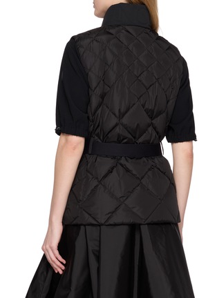 Back View - Click To Enlarge - MONCLER - Elasticated Belt Zip Up Puffer Vest