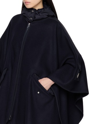  - MONCLER - Hooded Padded Zip Up Cape