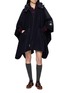 Figure View - Click To Enlarge - MONCLER - Hooded Padded Zip Up Cape