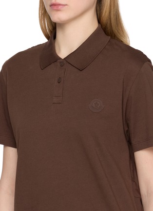  - MONCLER - Pleated Back Cotton Polo Shirt