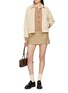 Figure View - Click To Enlarge - MONCLER - Shirt Collar Zip Up Crepe Cardigan