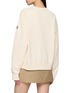 Back View - Click To Enlarge - MONCLER - Logo Embroidered Ribbed Crewneck Cotton Sweatshirt