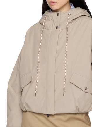 - MONCLER - Eucalyptus Removable Hood Puffer Jacket