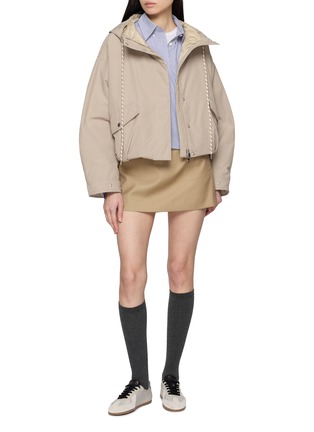 Figure View - Click To Enlarge - MONCLER - Eucalyptus Removable Hood Puffer Jacket