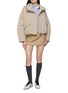 Figure View - Click To Enlarge - MONCLER - Eucalyptus Removable Hood Puffer Jacket