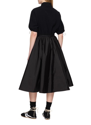 Back View - Click To Enlarge - MONCLER - Drawstring Sleeve Zip Up Dress