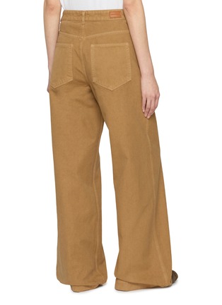 Back View - Click To Enlarge - MONCLER - Wide Leg Canvas Pants