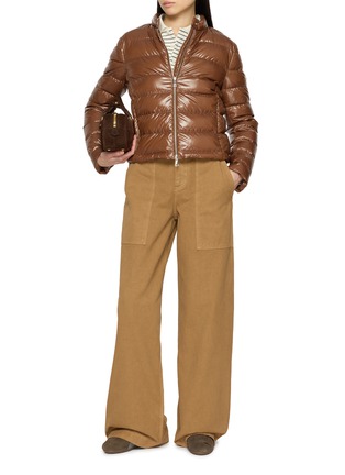 Figure View - Click To Enlarge - MONCLER - Wide Leg Canvas Pants