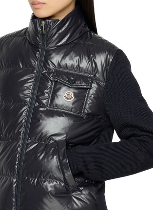  - MONCLER - Zip Up Boudin Quilt Front Cardigan