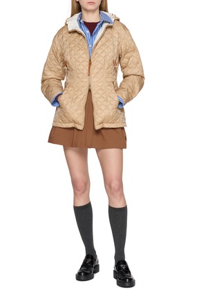 Figure View - Click To Enlarge - MONCLER - Arum Hooded Zip Up Puffer Jacket