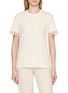 MONCLER Lace Trim Chest Pocket Cotton T-Shirt