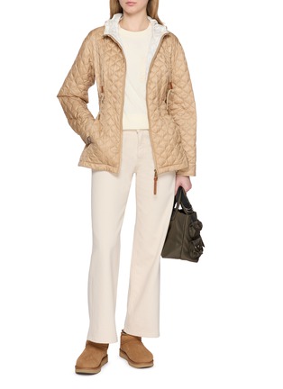 Figure View - Click To Enlarge - MONCLER - Lace Trim Chest Pocket Cotton T-Shirt