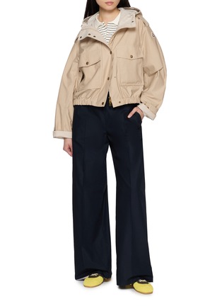 Figure View - Click To Enlarge - MONCLER - Wide Leg Cotton Pants