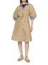 Figure View - Click To Enlarge - MONCLER - Belted Cotton Blend Dress