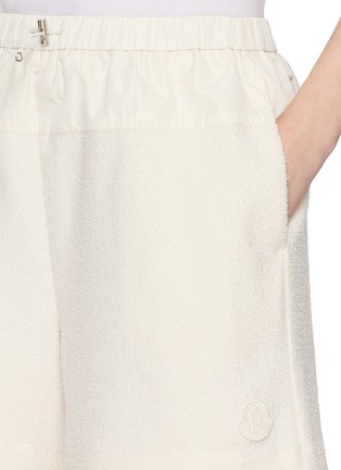 - MONCLER - Elasticated Waistband Cotton Blend Shorts