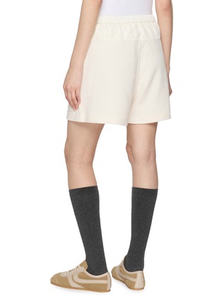 Back View - Click To Enlarge - MONCLER - Elasticated Waistband Cotton Blend Shorts
