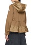 Back View - Click To Enlarge - MONCLER - Zip Up Hooded Drawstring Waistband Cotton Blend Jacket